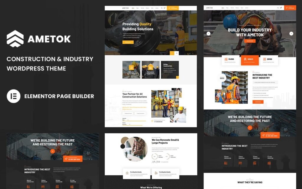 Ametok – 建筑和工业 WordPress Elementor 主题