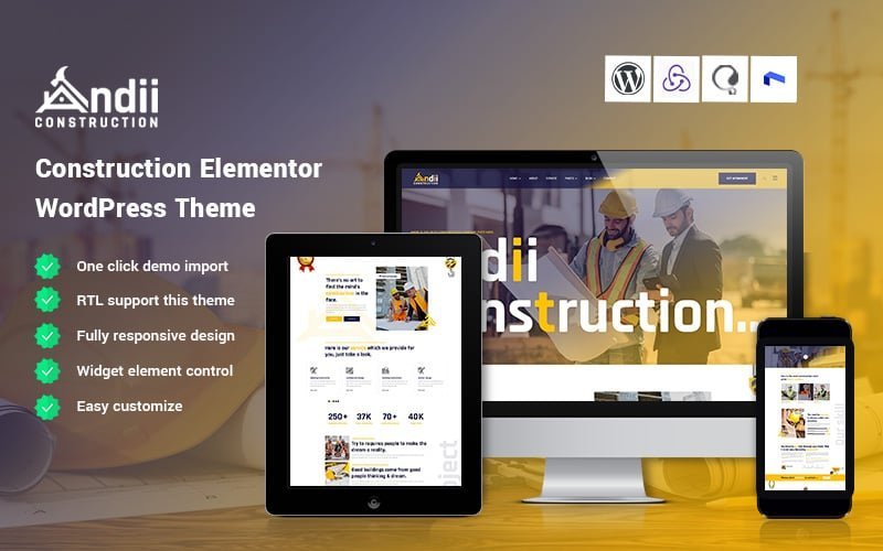 Andii – Construction Elementor WordPress主题