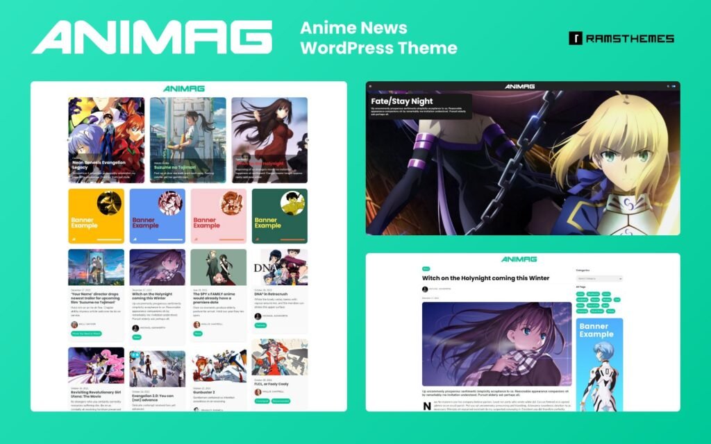 ANIMAG – 动漫新闻 WordPress 主题 + RTL