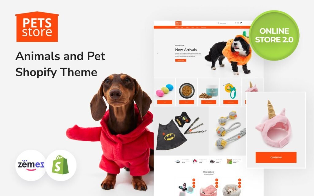 动物和宠物店响应式在线商店2.0 Shopify主题