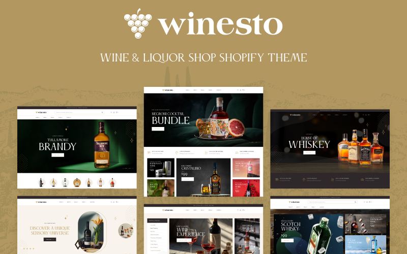Ap Winesto是一款专为酿酒厂设计的Shopify主题。
