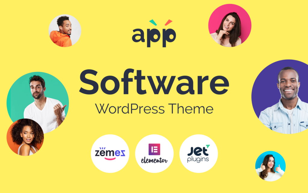 App – 带有Elementor Builder WordPress主题的软件模板