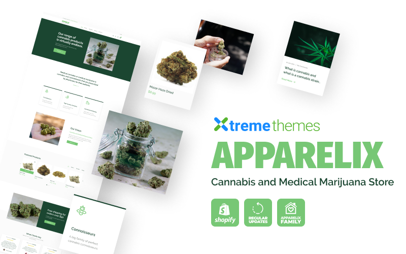 Apparelix大麻和医用大麻商店Shopify主题