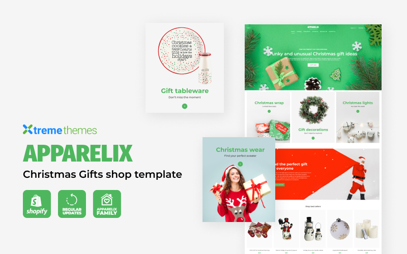 Apparelix圣诞礼品商店Shopify主题