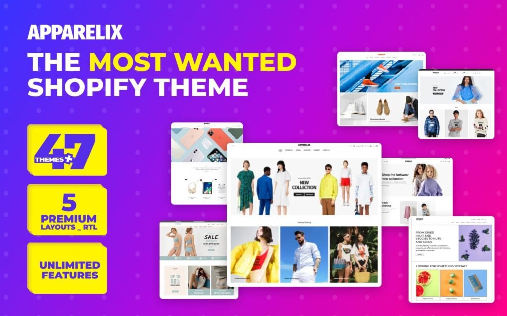 Apparelix – 清洁多用途Shopify主题