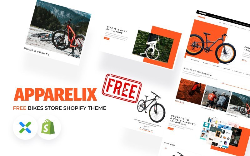 Apparelix 免费自行车商店 Shopify 主题