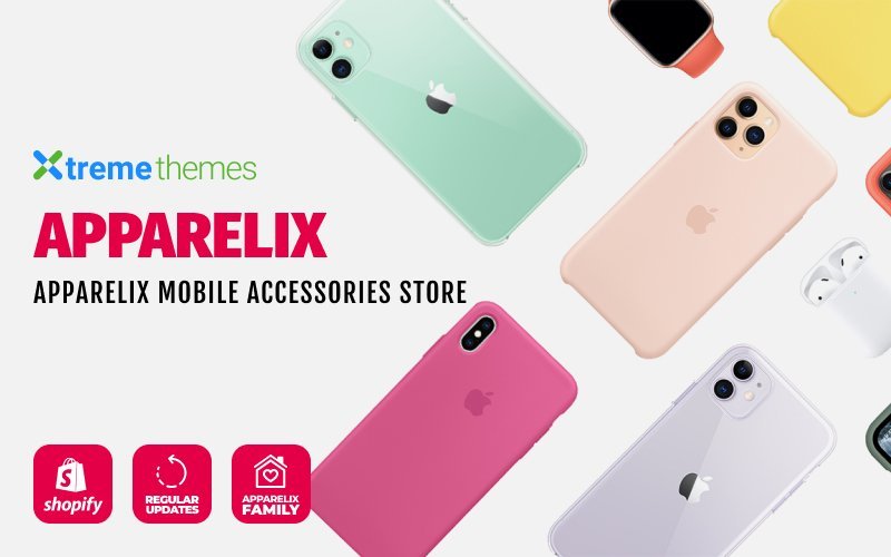 Apparelix 是一款专为移动配件店设计的 Shopify 主题。