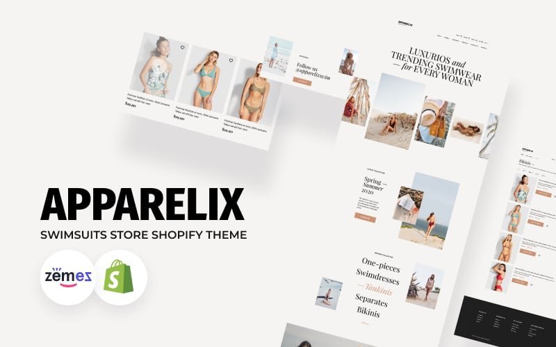 Apparelix泳装在线商店Shopify主题