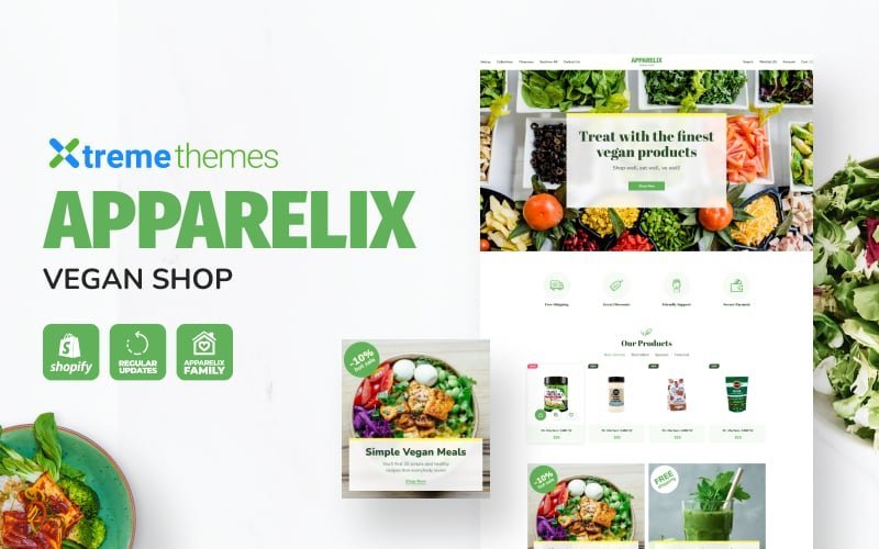 Apparelix 素食商店 Shopify 主题