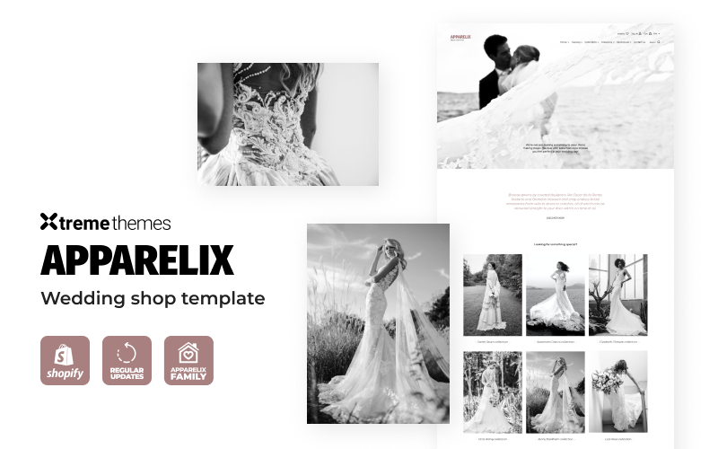 Apparelix – 婚纱时尚店Shopify主题
