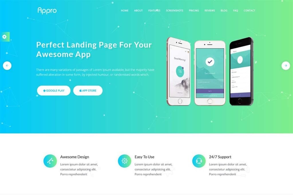 Appro – 应用程序落地页WordPress主题