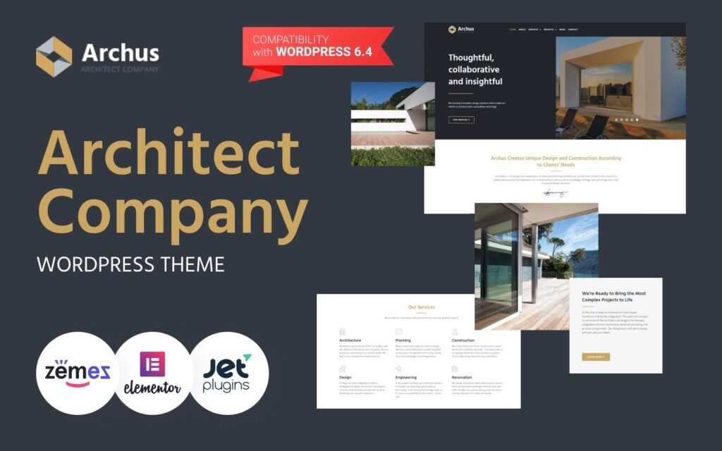 Archus – 建筑公司WordPress Elementor主题