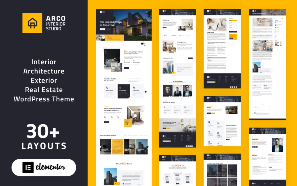 ARCO – 室内建筑工作室WordPress Elementor主题