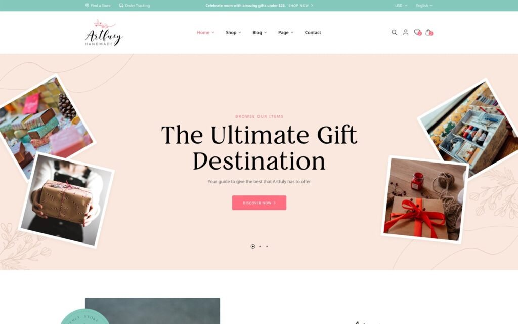 Artfusy – 手工和手工艺品商店Shopify主题