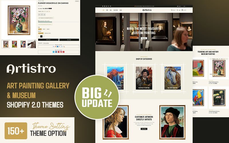 Artistro – 艺术绘画和手工艺品多用途 Shopify 2.0 响应式主题