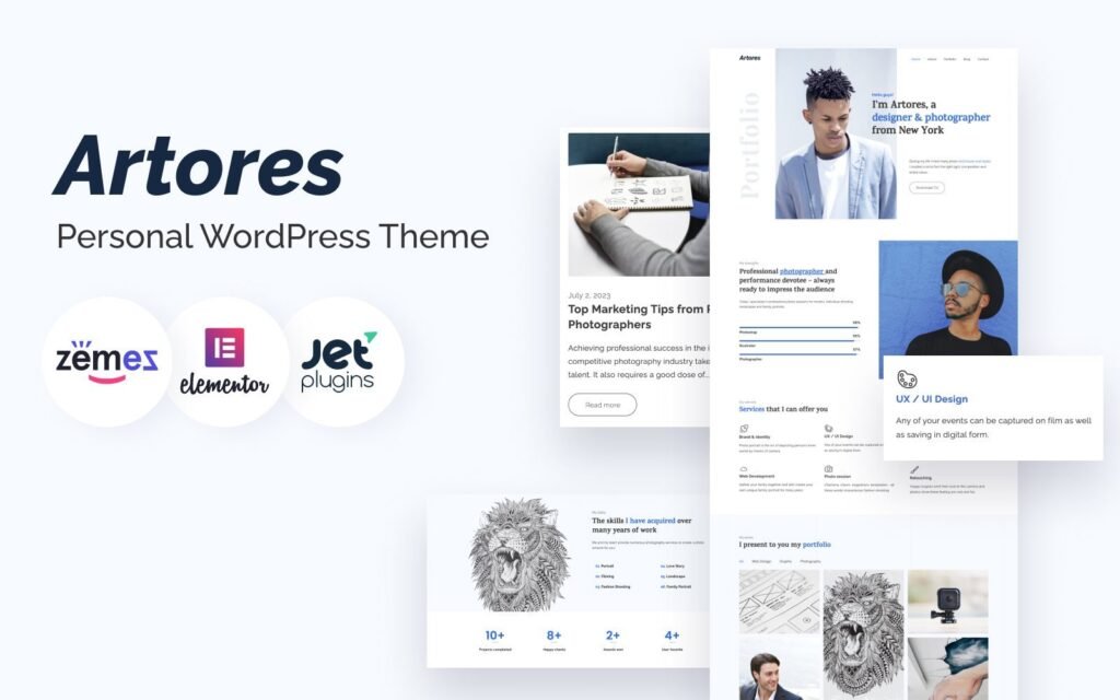 Artores – 个人WordPress Elementor主题