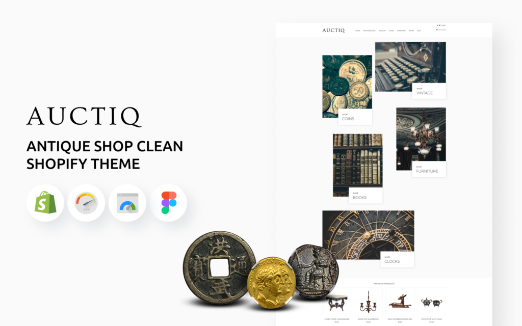 Auctiq – 古董店清爽的Shopify主题