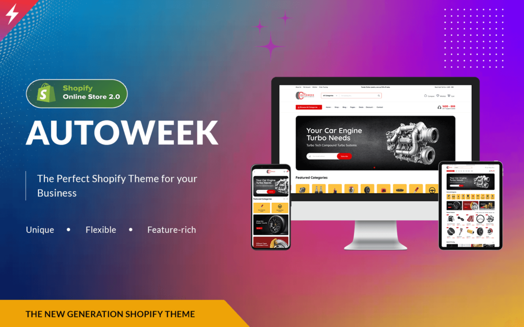 Autoweek – 汽车零件Shopify主题