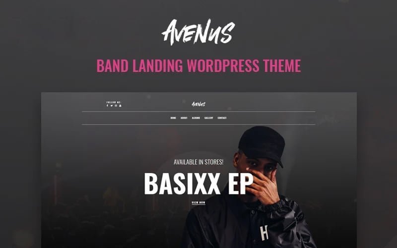 Avenus – 音乐单页现代WordPress Elementor主题