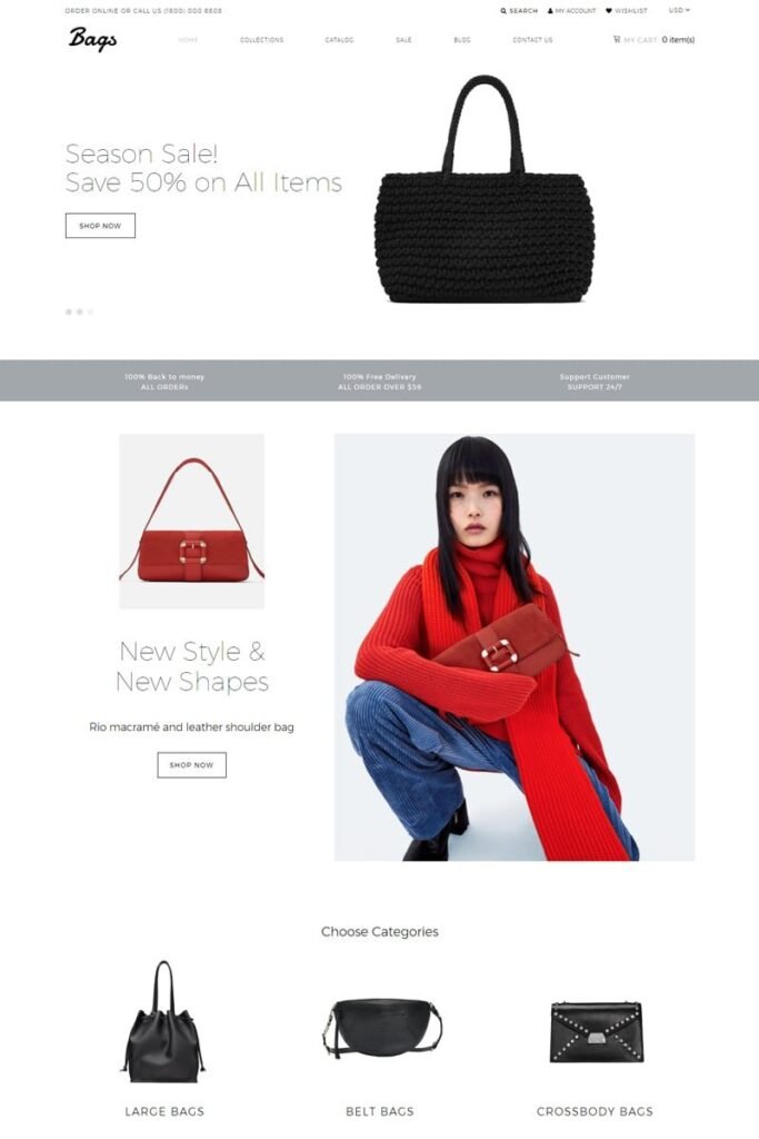 Bags – 时尚商店清洁Shopify主题