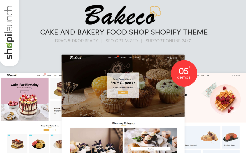 Bakeco – 蛋糕和糕点食品店响应式Shopify主题