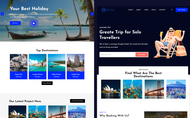 Bamon – 旅行/旅游预订响应式WordPress主题