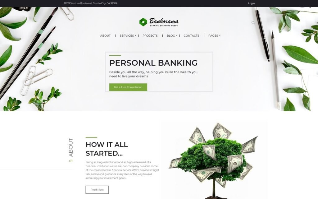Bankorama是一款专为银行而设计的WordPress主题。