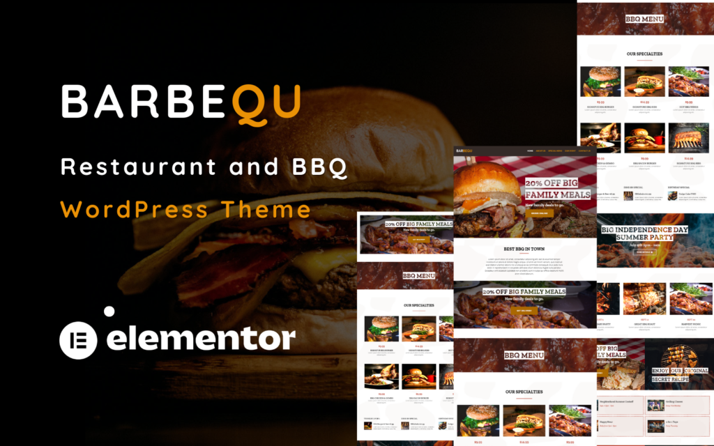 Barbequ – BBQ 和餐厅单页 WordPress 主题