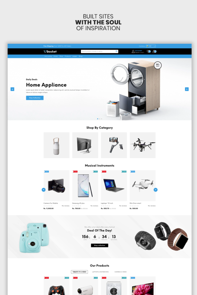 Basket – 电子产品和超市高级Shopify主题