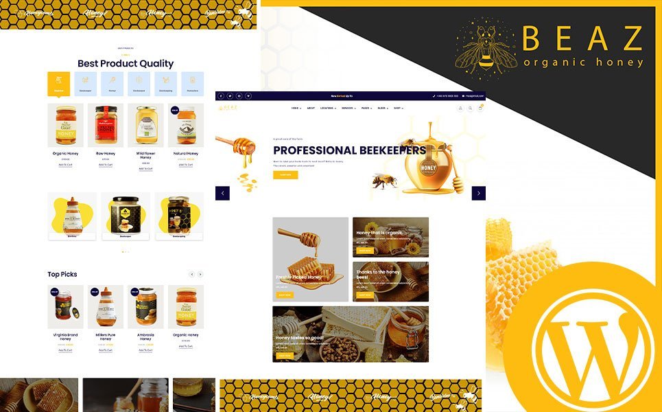 Beaz Honey Farm Shop 是一个 WooCommerce 主题。