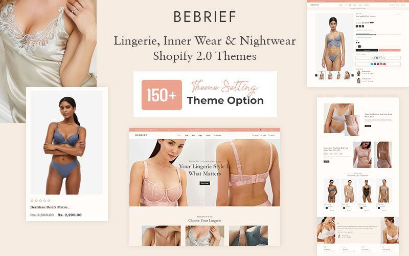 Bebrief – 时尚 Shopify 2.0 响应式主题，主打内衣、比基尼、家居服装。