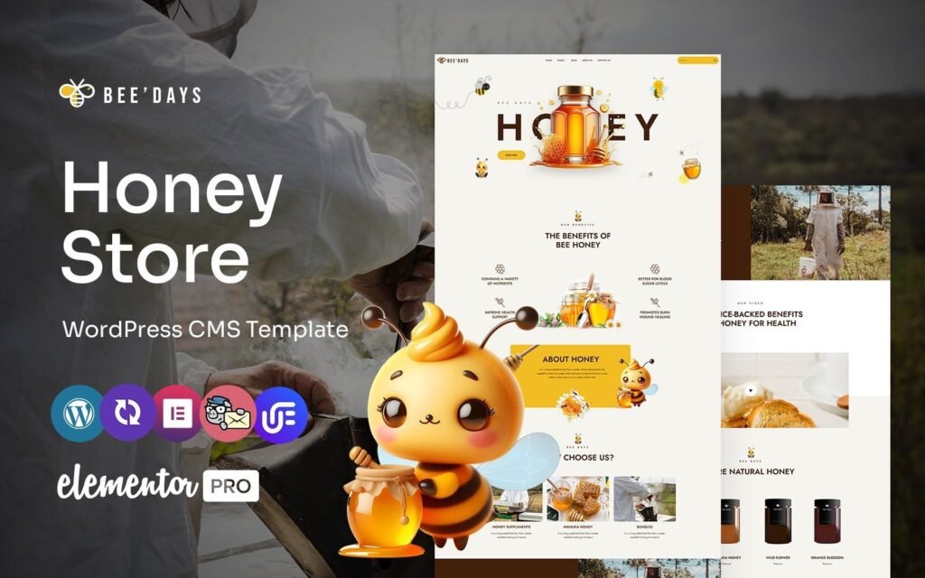 Beedays – 蜂蜜农场和商店多功能WordPress Elementor主题