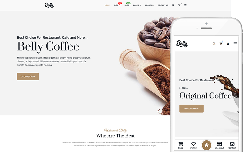 Belly – 咖啡和饮料商店 WooCommerce 主题
