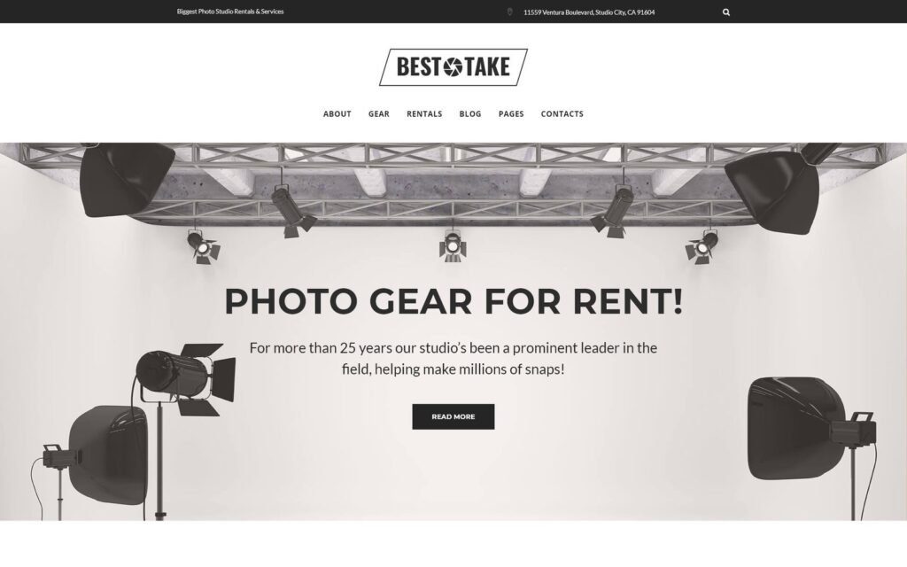 BestTake – 照相工作室租赁和服务响应式WordPress主题