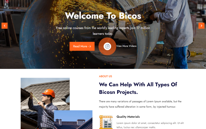 Bicos – 建筑和建筑业的WordPress主题