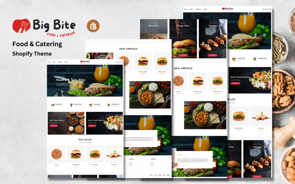 Big Bite – 食品和餐饮 Shopify 主题