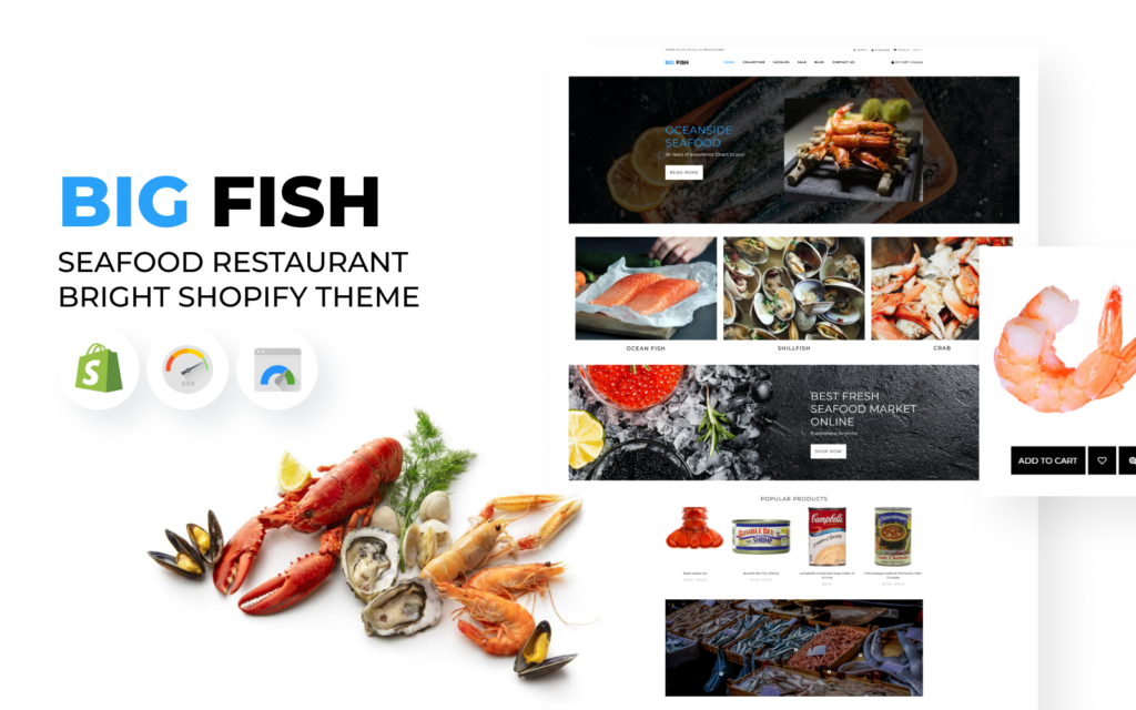 Big Fish – 海鲜餐厅 Bright Shopify 主题
