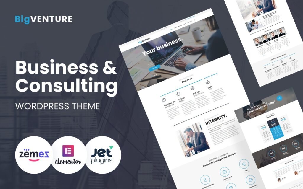 BigVenture – 商务与咨询WordPress Elementor主题