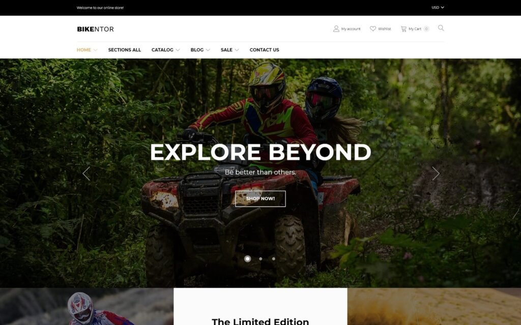 Bikentor – 极限摩托车在线商店Shopify主题