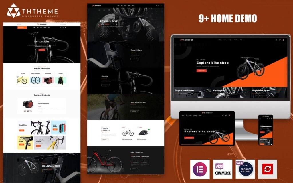 BikeShop – 运动自行车和摩托车商店Elementor WordPress主题