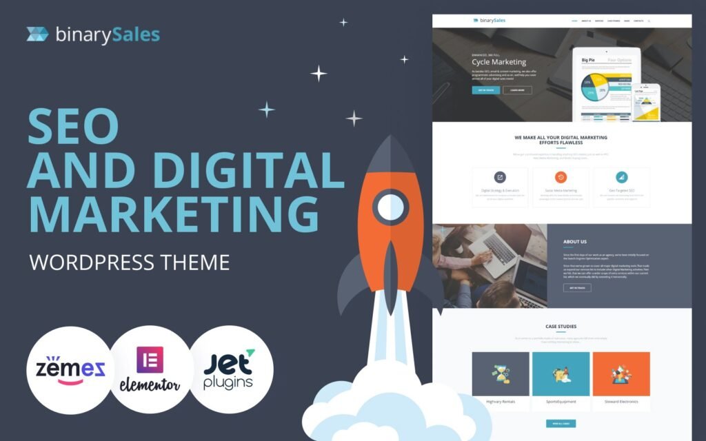 BinarySales – SEO & 数字营销 WordPress 主题