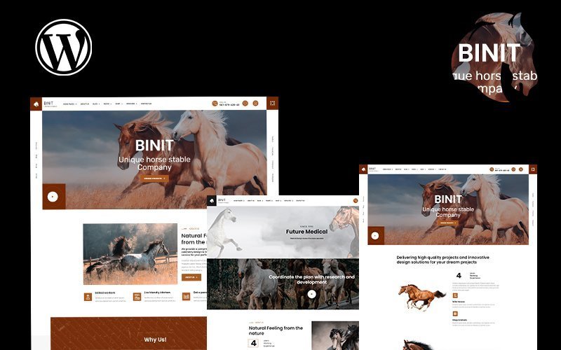 Binit Equestrian 马术骑术学校WordPress主题