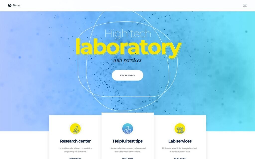 Biotex – 医学实验室 WordPress 主题