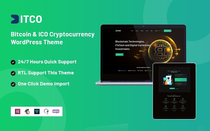 Bitco – 比特币和ICO加密货币响应式WordPress主题