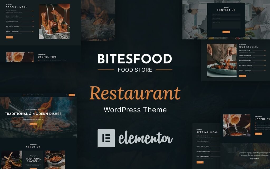 Bitesfood – 咖啡馆和餐厅的WordPress主题