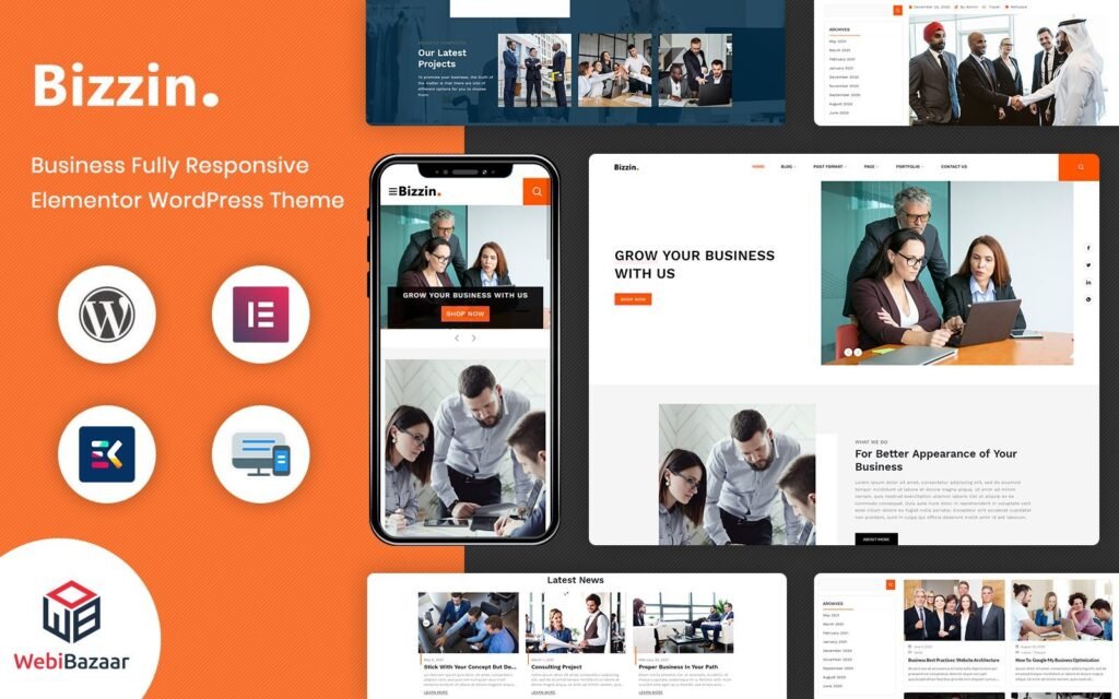 Bizzin – 技术与信息技术解决方案WordPress主题