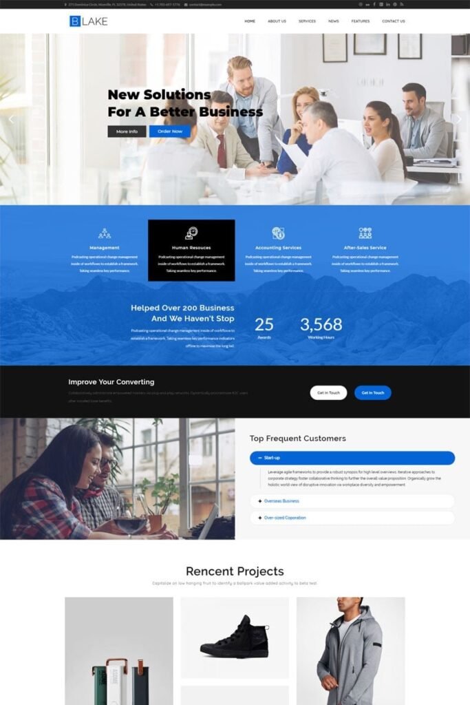 Blake Business Services是一款专为WordPress设计的主题。