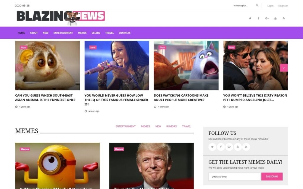BlazingNews – 新闻杂志响应式WordPress主题