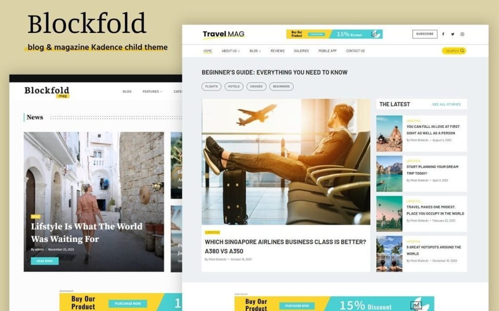 Blockfold – 博客，作品集和杂志 WordPress 主题