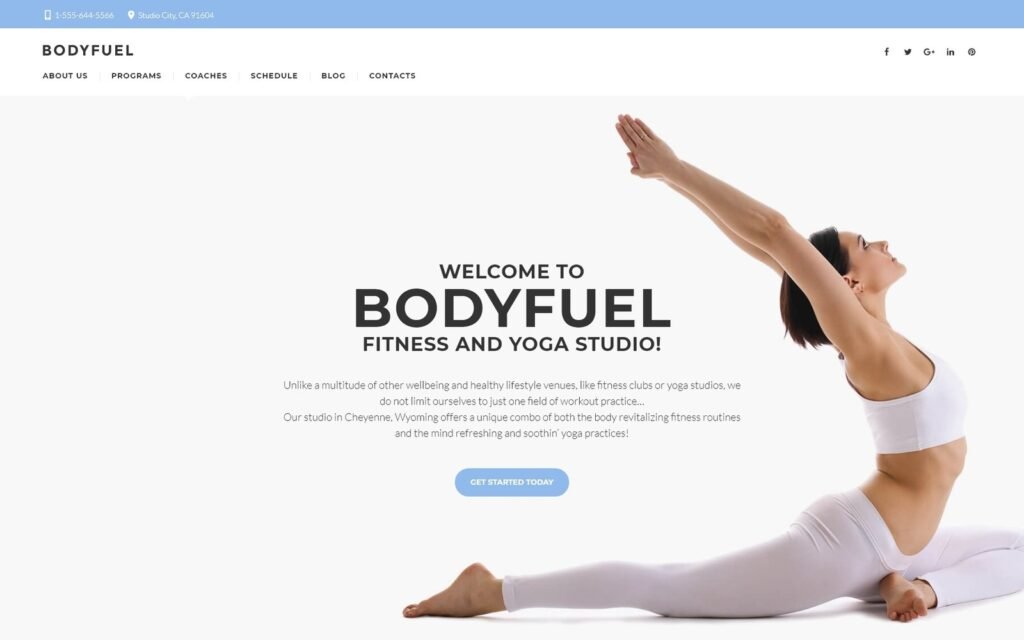 BodyFuel – 健身和瑜伽WordPress主题